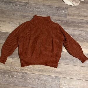 Madewell Women's Cowl Neck Sweater in Rust EUC